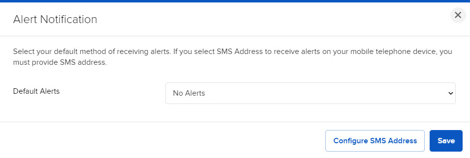 Image of the alert notifications panel in Portal. 