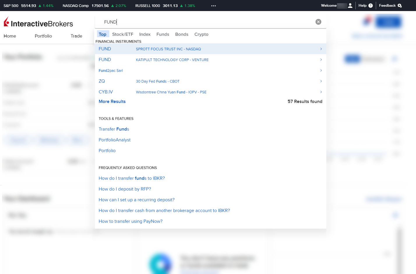 Image of the symbol or site search in Portal. 