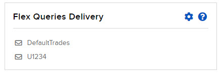 Image of the flex queries delivery widget in portal. 