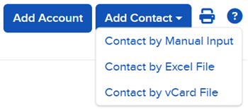 The add contact button in portal. 