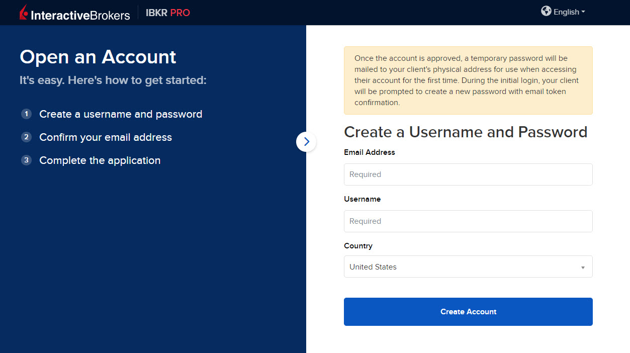 The semi electronic application invite page