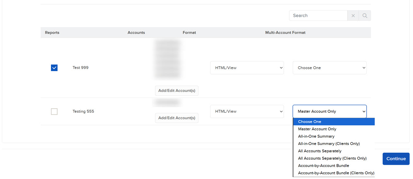 Image of the advisor delivery confiruration panel in Portal. 