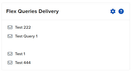 The flex queries delivery widget in portal. 