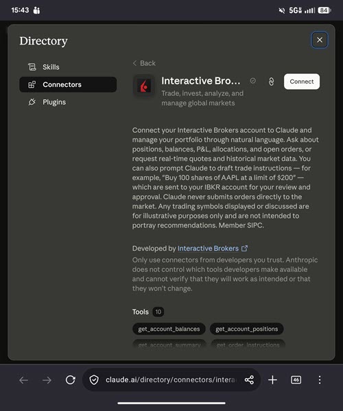 Connect to AI in Mobile for Android Tablet 