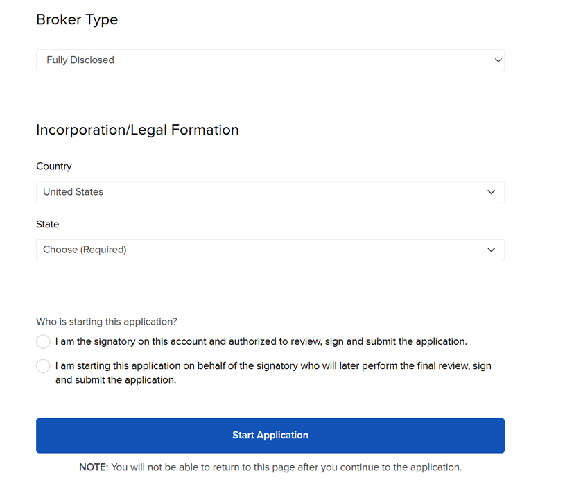 Select the broker type. 