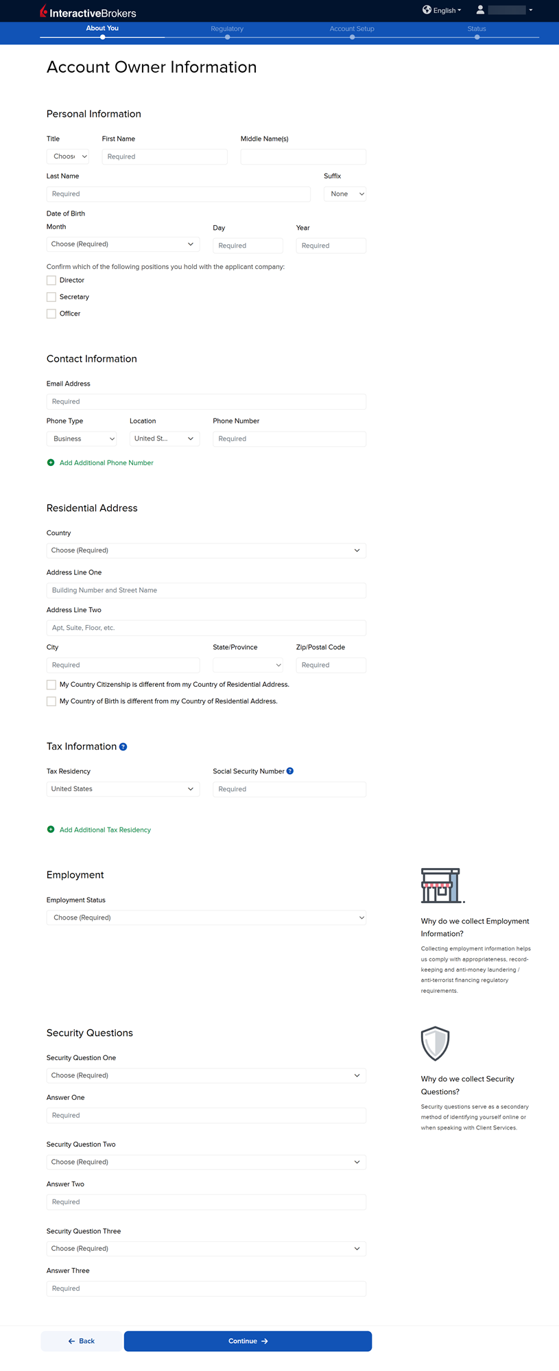 The authorized person information
