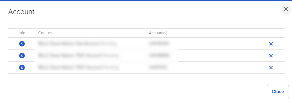 Image of a list of household members panel in portal. 