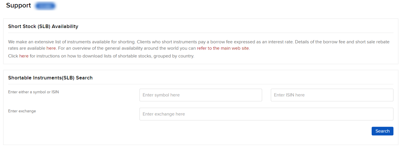 The SLB panel in broker portal. 