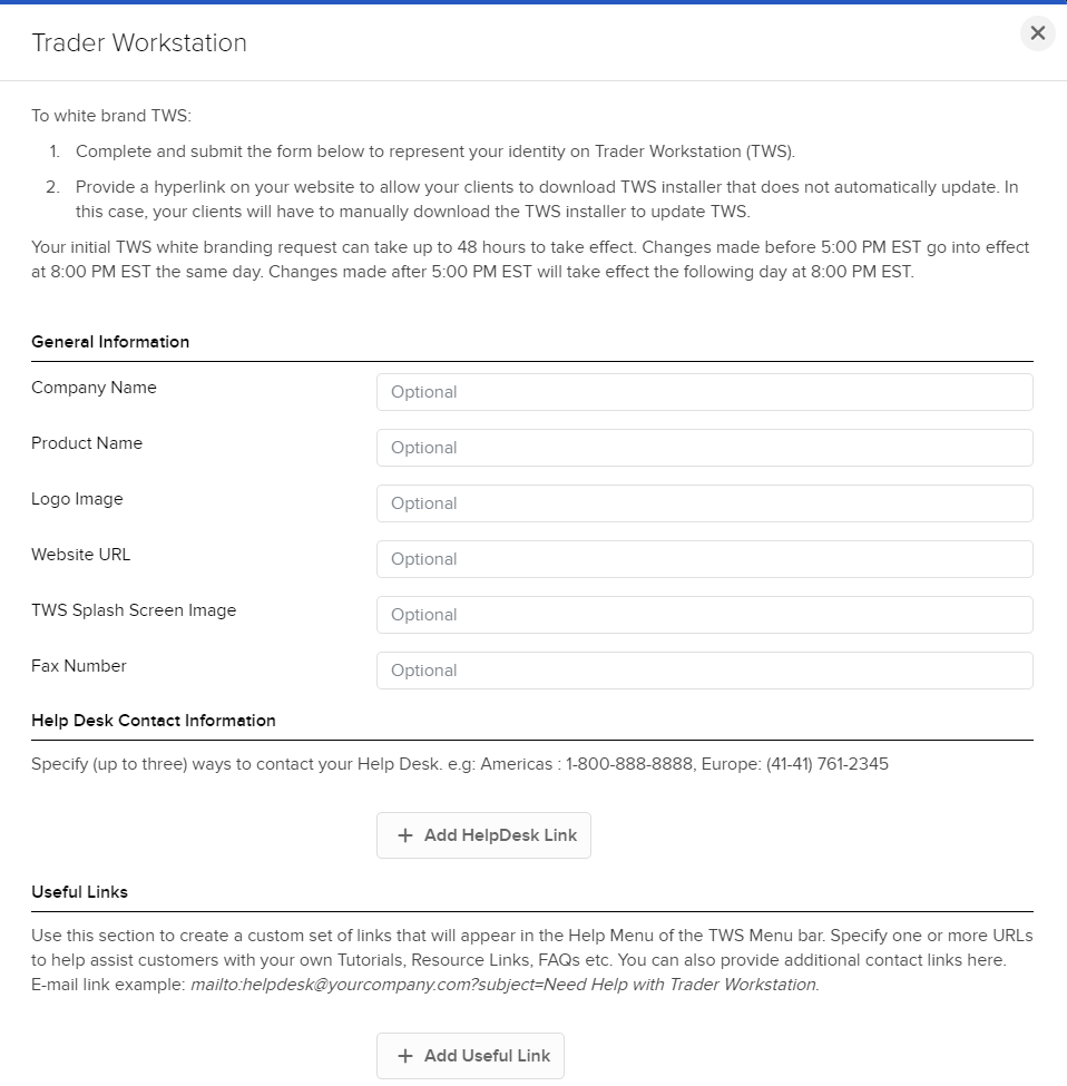 Image of the white branding for TWS in Portal. 