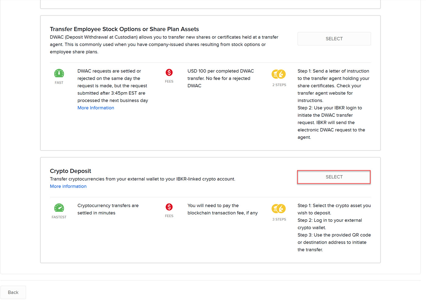 Crypto Deposit in Portals