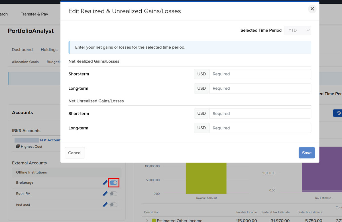 Link External Account in PA