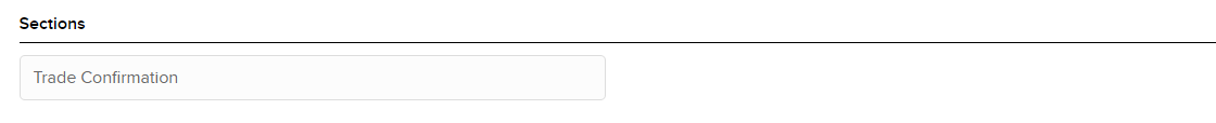 The flex query sections panel option