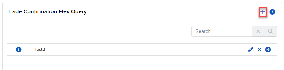 The trade confirmation flex query panel 