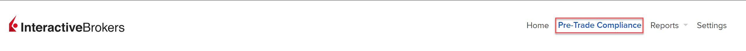 The Pre-Trade Compliance tab in portal. 
