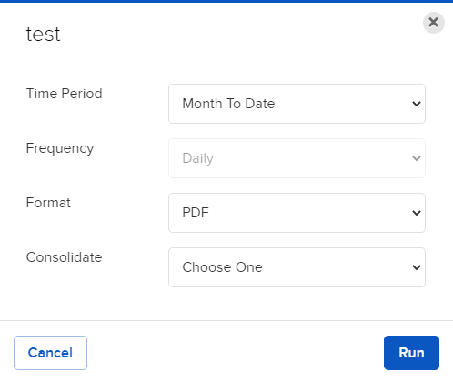 Run a Custom Report