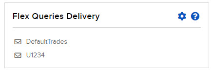 Image of the flex queries delivery panel in Portal. 