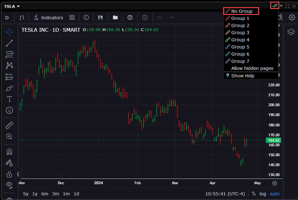 The advanced charts multiple advanced charts in TWS. 