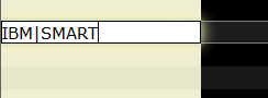 The contract field of a watchlist in TWS. 