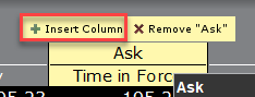 The market data columns insert column in TWS. 