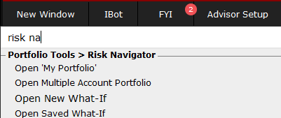 Search for risk navigator in TWS. 